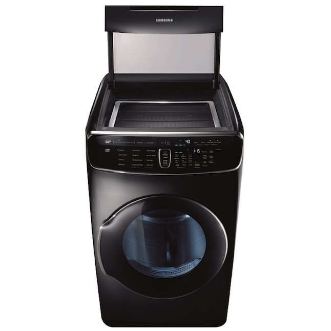 Samsung DVE60M9900V 7.5 Cu. Ft. FlexDry Electric Dryer with Steam Sanitize - Black Stainless