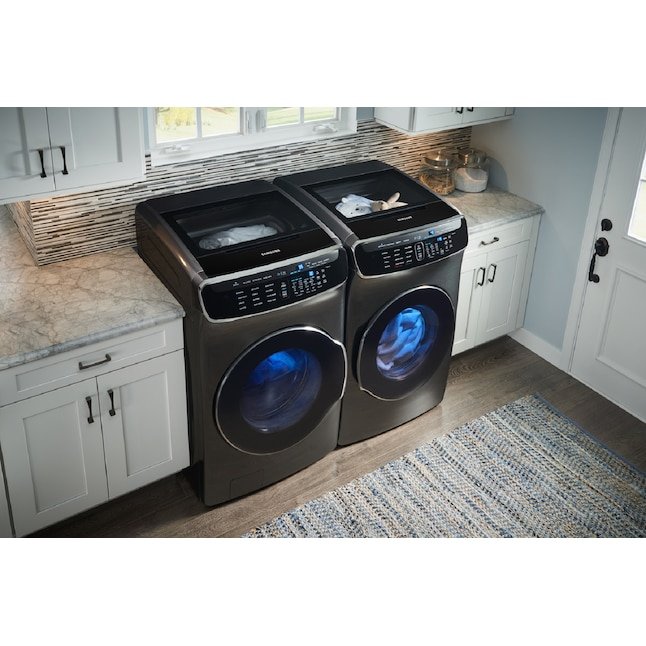 Samsung DVE60M9900V 7.5 Cu. Ft. FlexDry Electric Dryer with Steam Sanitize - Black Stainless - Image 5
