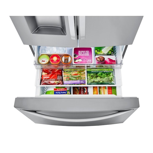 LG LRFXC2406S 23.5 Cu. Ft. Smart Counter-Depth French Door Refrigerator - Stainless Steel - Image 4