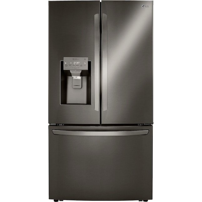 LG LRFXC2416D 23.5 Cu. Ft. Smart Counter-Depth French Door Refrigerator - Black Stainless Steel