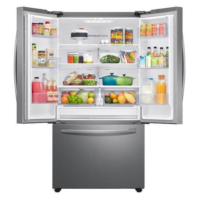 GE GNE27JYMFS 27.0 Cu. Ft. French Door Refrigerator with Internal Dispenser - Fingerprint Resistant Stainless - Image 3