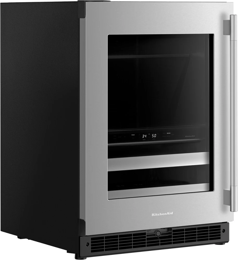 KitchenAid KUBL531RBS 24-Inch Built-In Undercounter Beverage Center - Stainless Steel