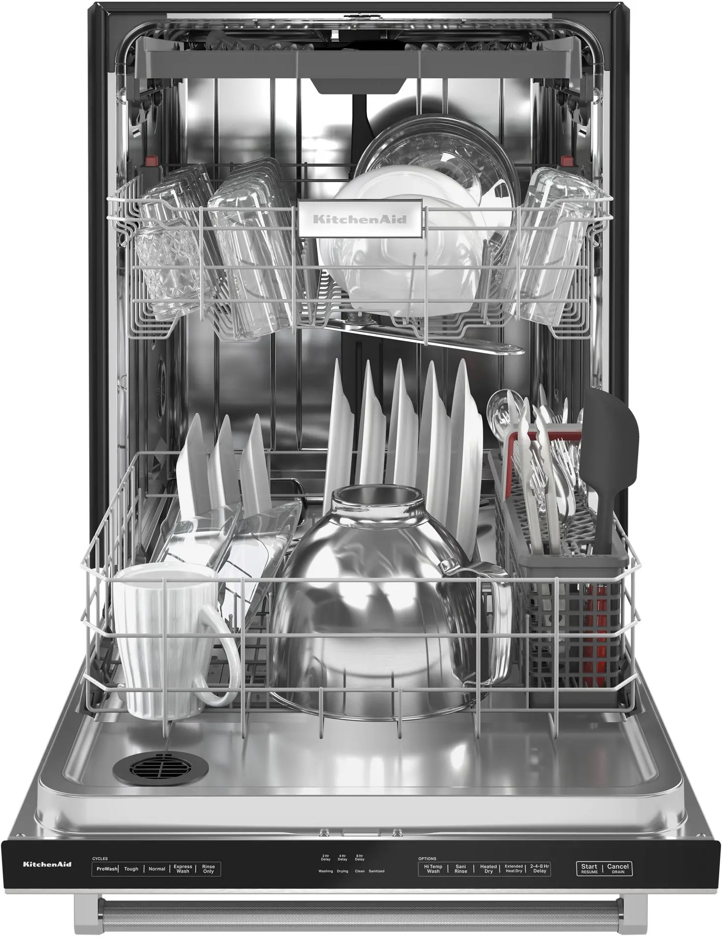 KitchenAid KDTE204KPS 24-Inch Built-In Dishwasher with Third Level Utensil Rack - PrintShield Stainless Steel