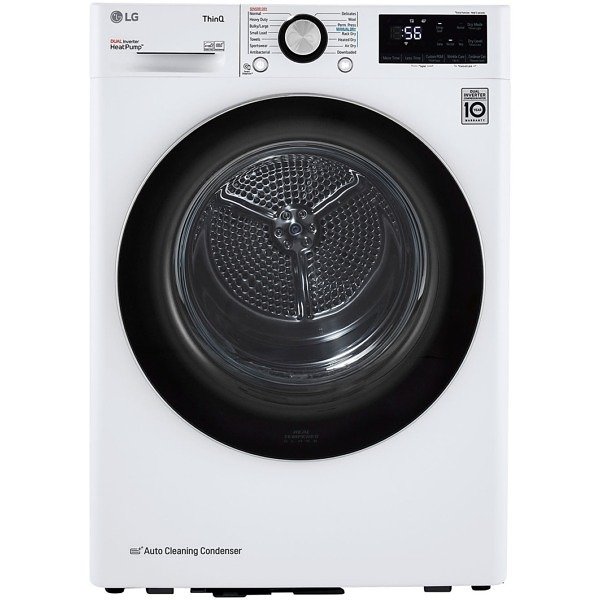 LG DLHC1455W 4.2 Cu. Ft. Compact Dual Inverter Heat Pump Electric Dryer - White