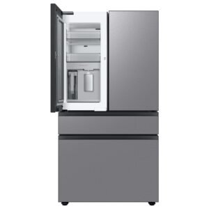 Samsung Bespoke RF23BB8600QL 23 Cu. Ft. Counter-Depth French Door Refrigerator - White Glass