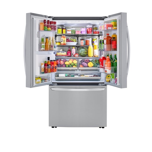 LG LRFXC2406S 23.5 Cu. Ft. Smart Counter-Depth French Door Refrigerator - Stainless Steel - Image 2