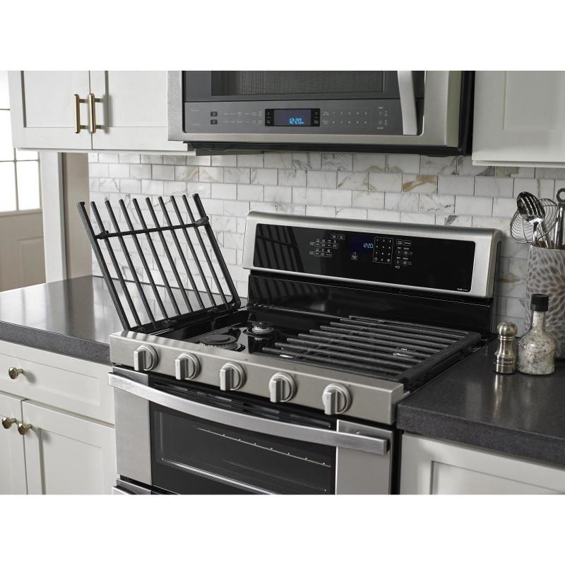 Whirlpool WGG745S0FS 6.0 Cu. Ft. Double Oven Gas Range with Center Oval Burner - Stainless Steel - Image 3