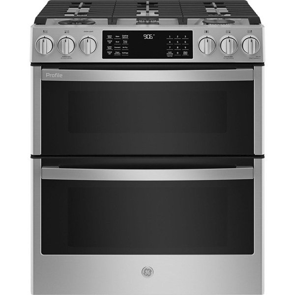 GE Profile PGB960SYSS 30-Inch Smart Freestanding Gas Double Oven Range - Stainless Steel