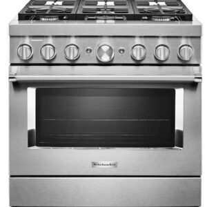 KitchenAid KFDC506JSS 36-Inch 5.1 Cu. Ft. Dual Fuel Commercial-Style Range - Stainless Steel