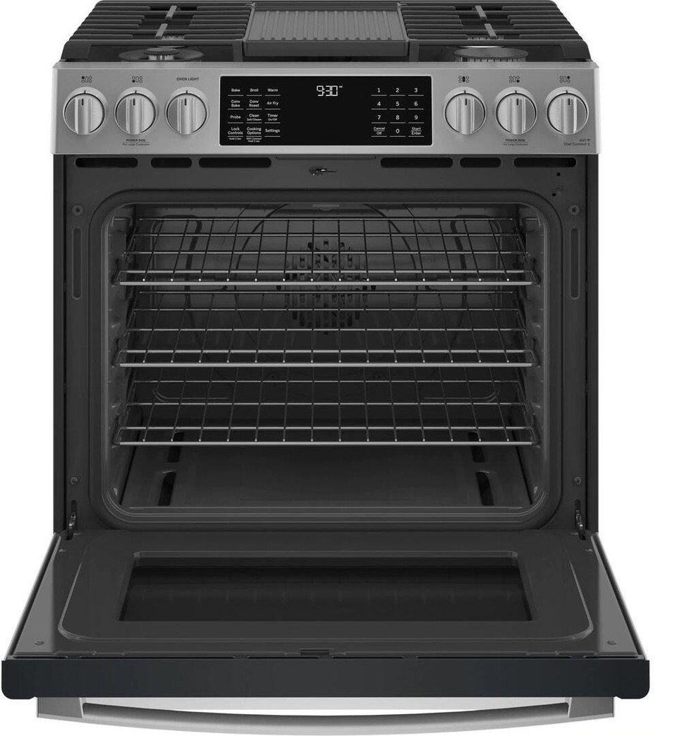 GE Profile PGS930YPFS 30-Inch Smart Slide-In Front-Control Gas Range - Stainless Steel - Image 2