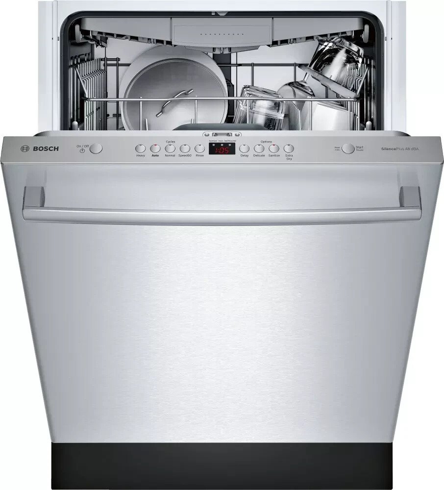 Bosch 100 Series SHXM4AY55N 24-Inch Built-In Dishwasher with PrecisionWash - Stainless Steel