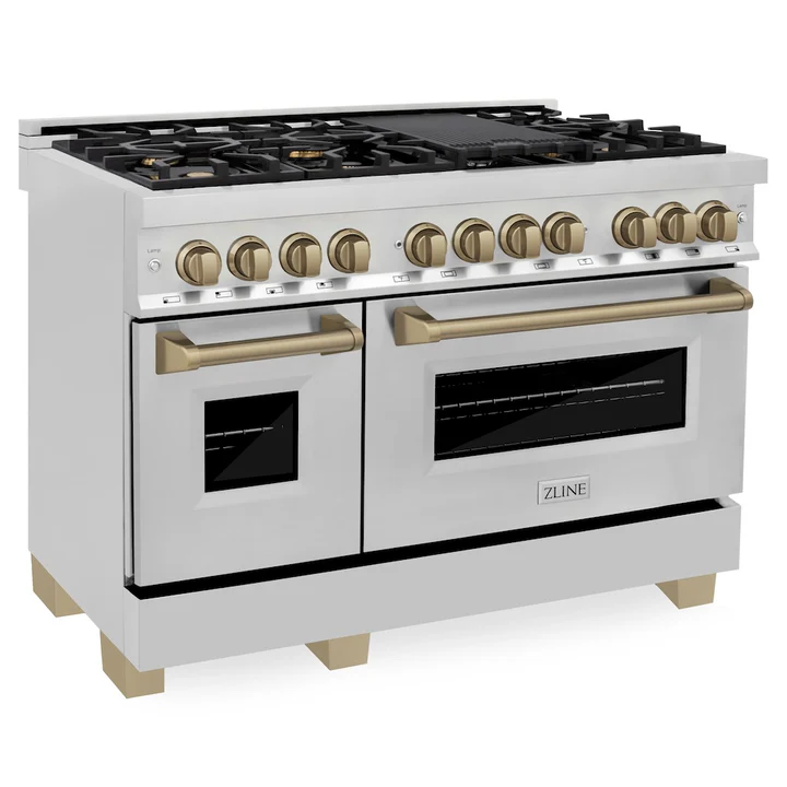 ZLINE RA48-CB 48-Inch 6.0 Cu. Ft. Dual Fuel Range with 7 Burners - Matte Black